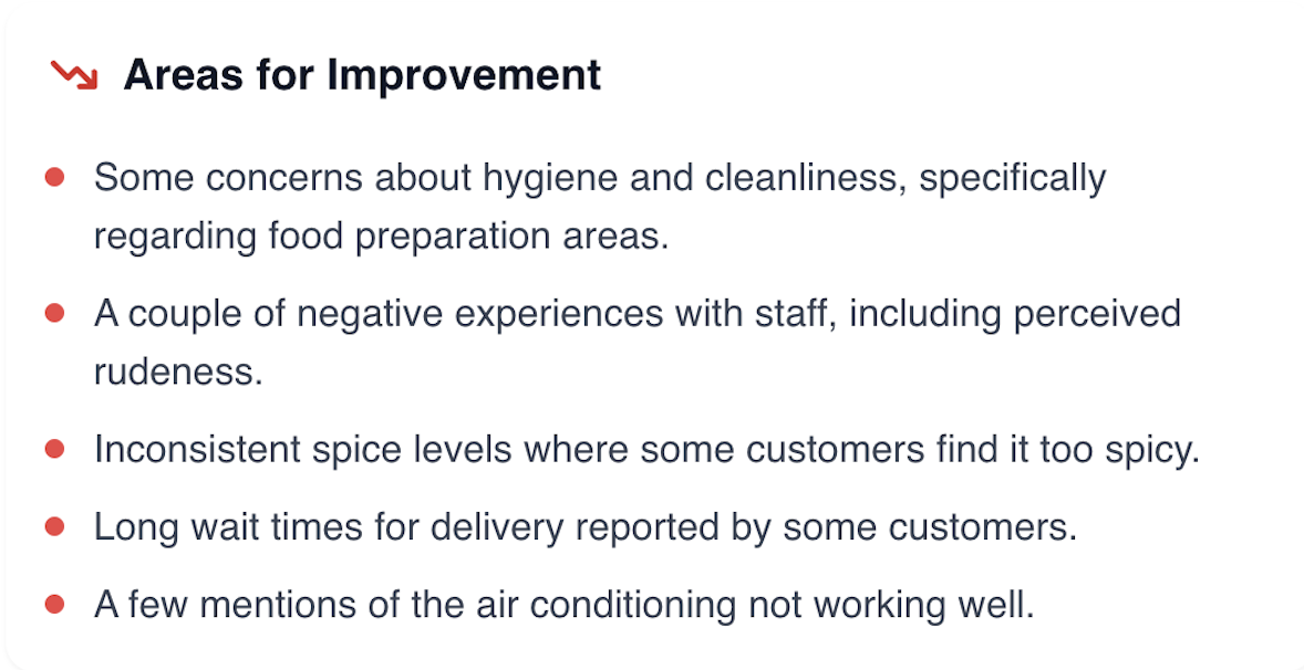 QbonAI Areas for Improvement Analysis