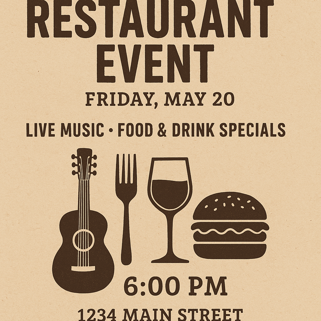 Restaurant Event Flyer Promotion