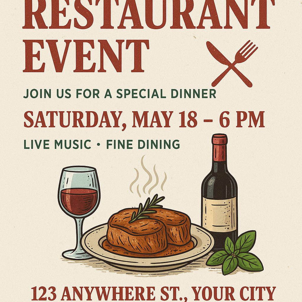Restaurant Event Flyer Promotion 2